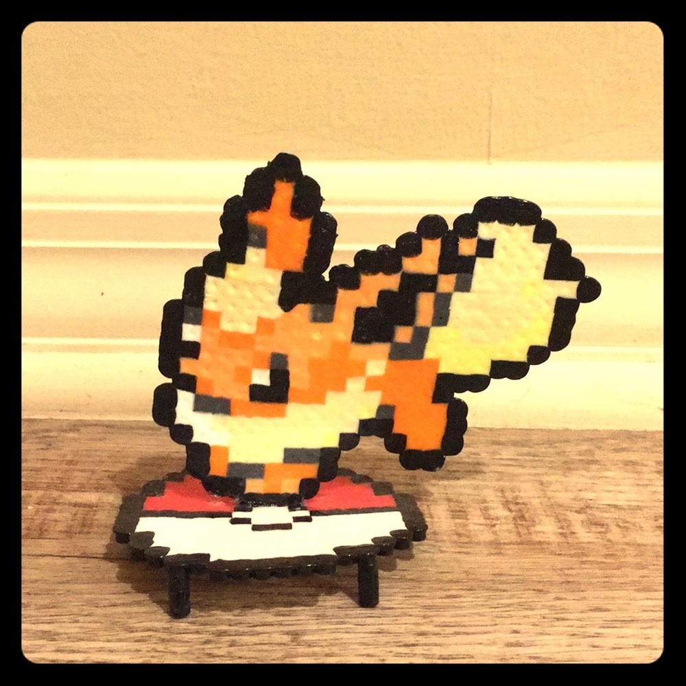 Flareon Perler Bead Statue